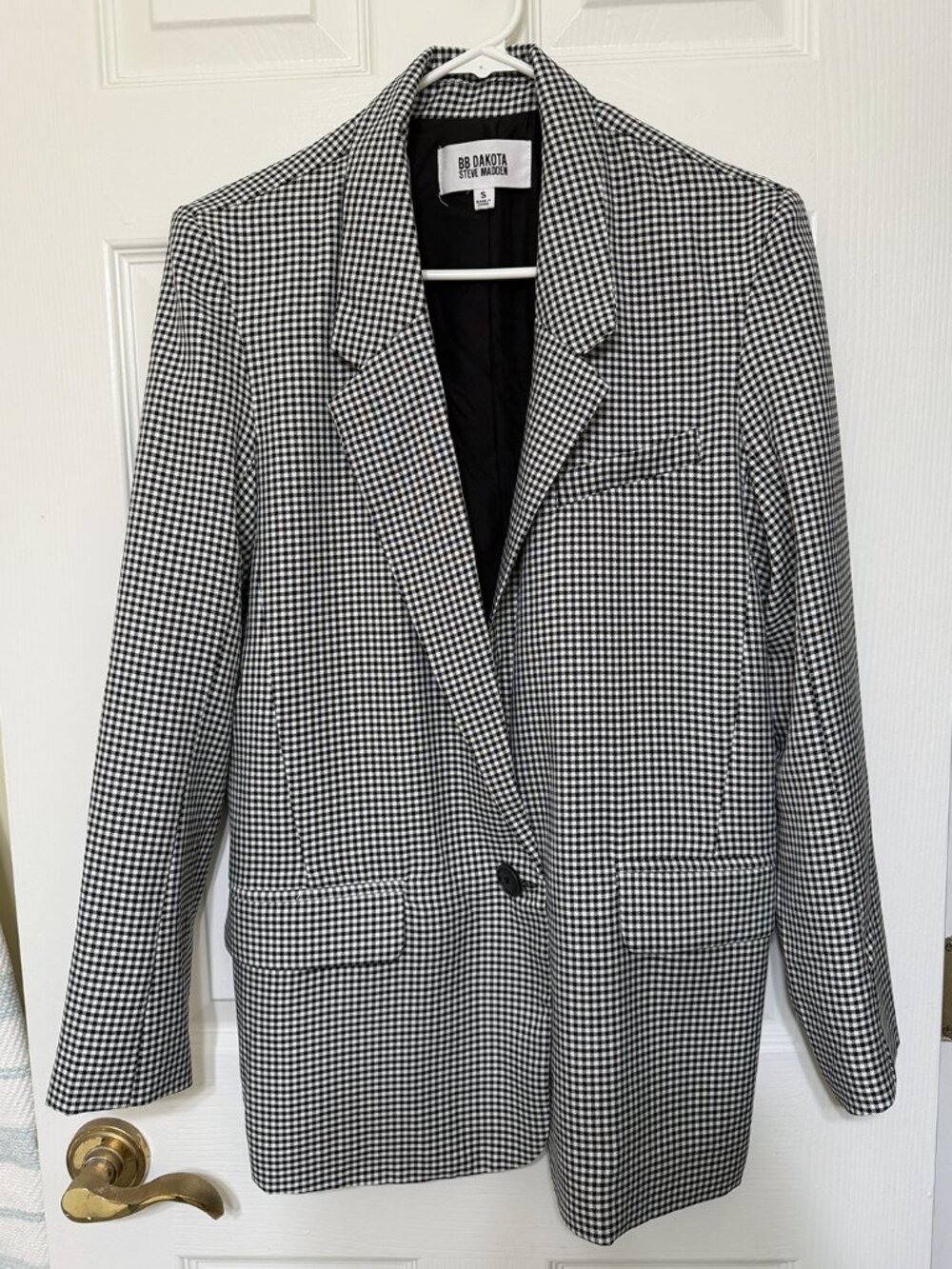 BB Dakota X Steve Madden Houndstooth Oversized Blazer Size S - Picture 3 of 6